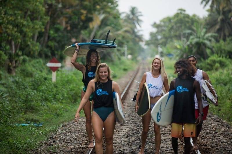 Die Küstenlinie der Südküste bei Weligama, Sri Lanka