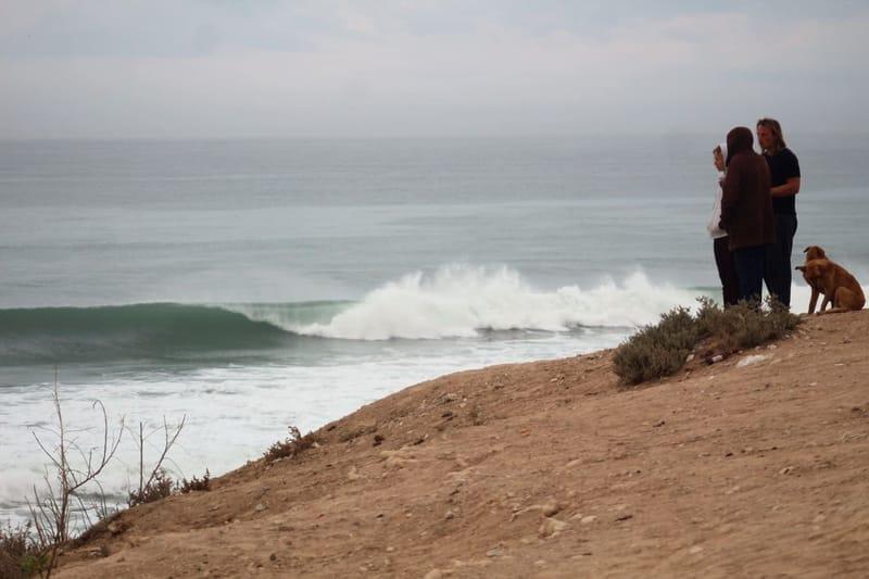 Watching the breaks from the cliffs